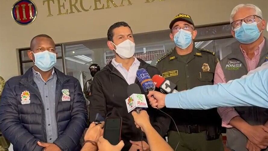 El gobernador del Cauca y el alcalde de Popayán acompañaron el encuentro, para evaluar la situación en la región . Foto: Cortesía