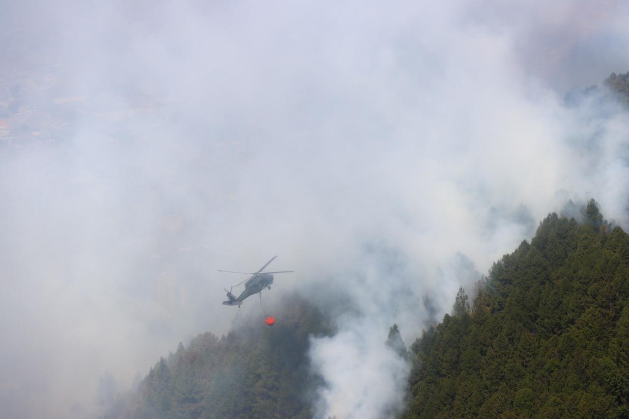 Incendio en el Cerro El Cable de Bogotá. Foto: Caracol Radio
