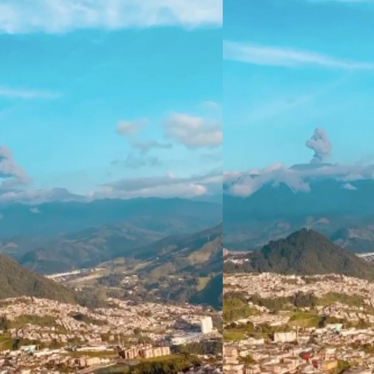Video: así se vio una nueva emisión de cenizas del volcán Nevado del Ruiz