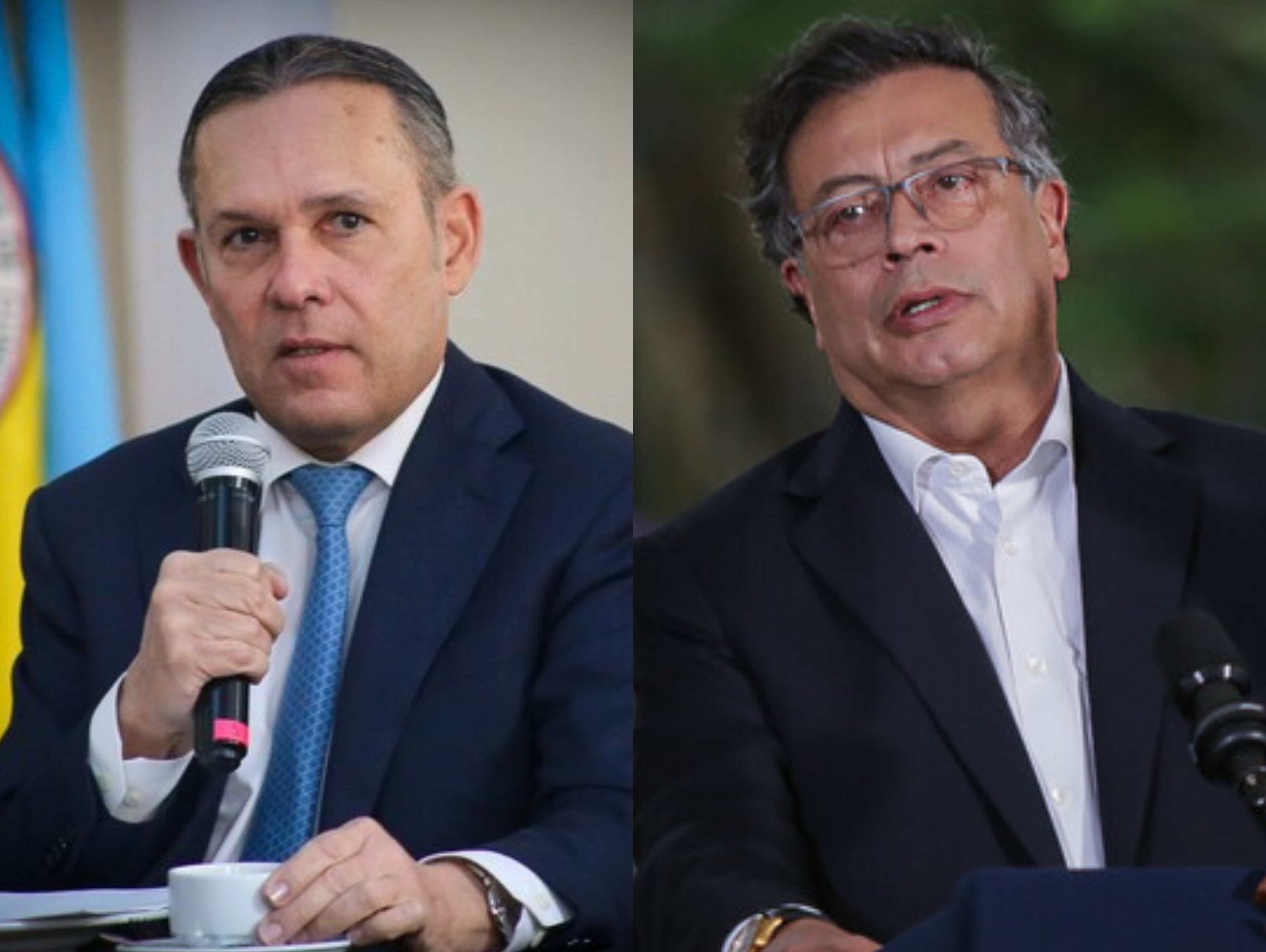 Efraín Cepeda y Gustavo Petro. Foto: (Colprensa-Senado) / (Colprensa - Cristian Bayona).