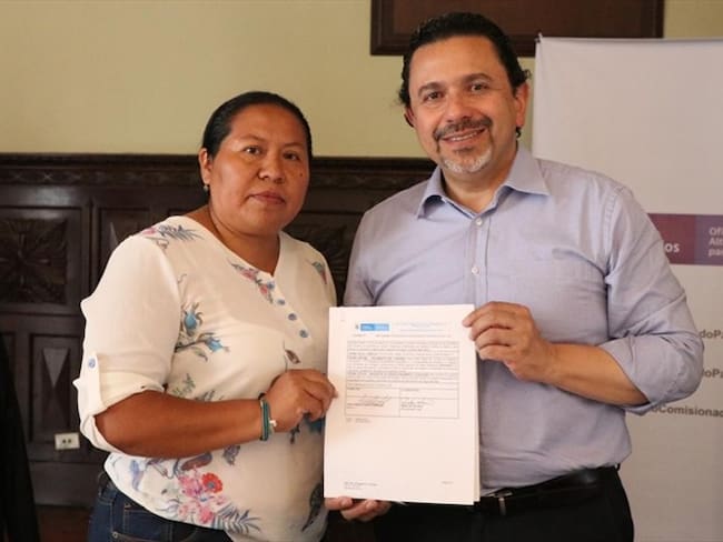 Miguel Ceballos adelanta una agenda permanente en Cauca, por solicitud del presidente Iván Duque . Foto: Comisionado de Paz