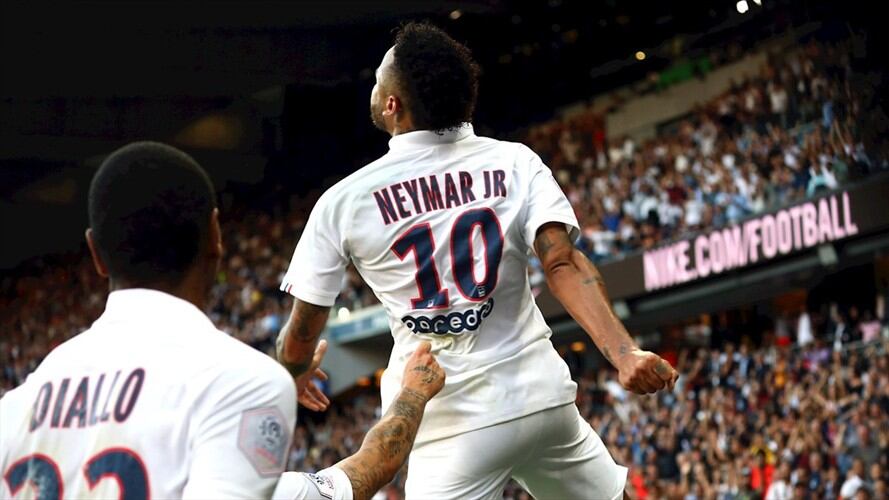 Neymar anotó en el 90+2 y le dio la victoria al PSG. Foto: Getty Images