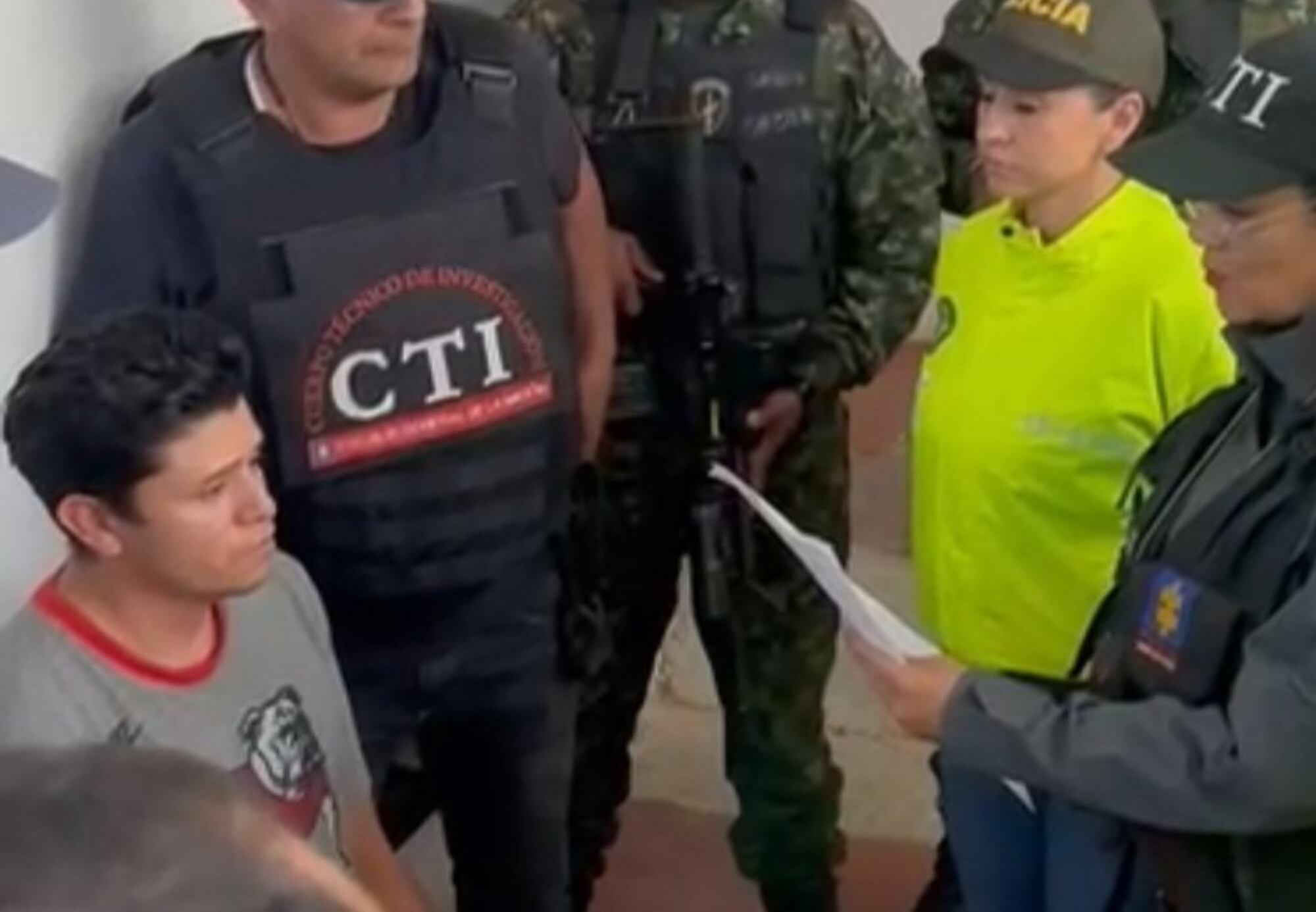 Captura de Giovanny Díaz, padrastro de Jerónimo Ángulo. Foto: Policía de Cundinamarca