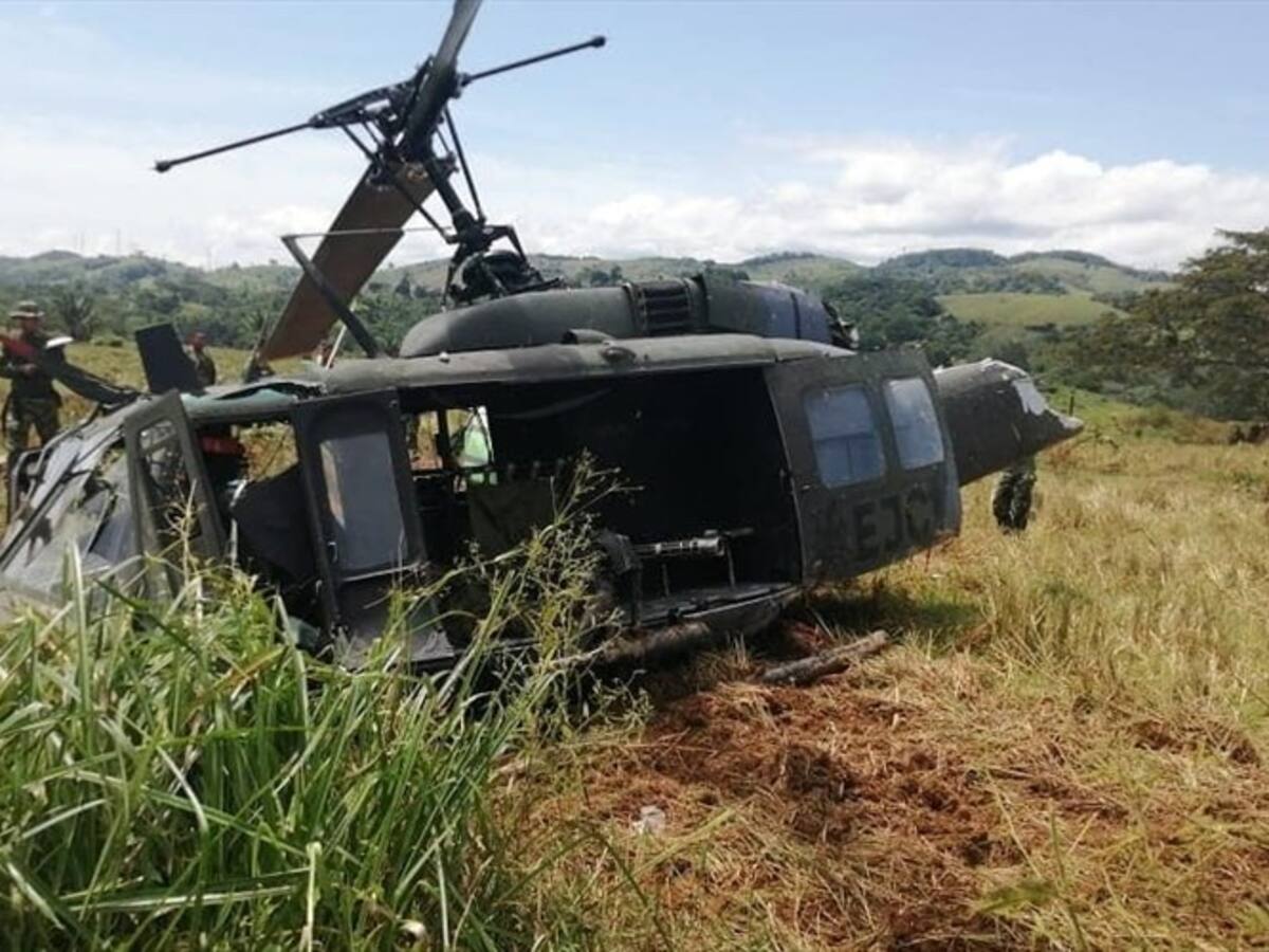 Cuatro heridos deja accidente de helicóptero en Tarazá