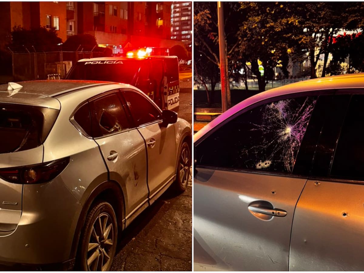 Balacera en el norte de Bogotá: delincuentes robaron maletas y dispararon contra un carro