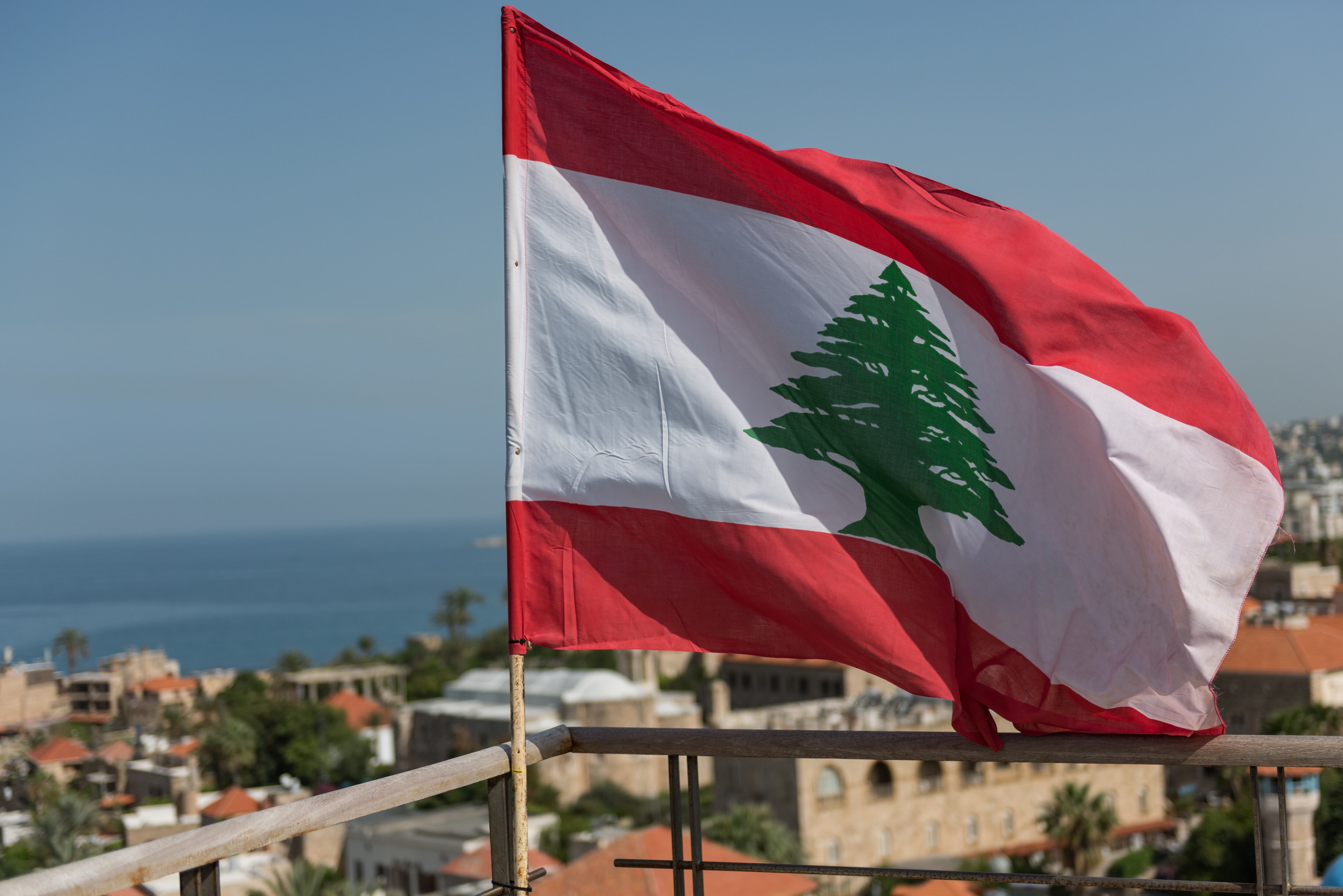 Bandera de Libano. Foto de Getty Images.