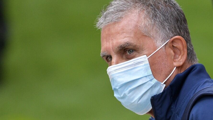 Polémico audio de Carlos Queiroz con micrófono abierto sobre el caso de Sebastián Villa . Foto: Getty
