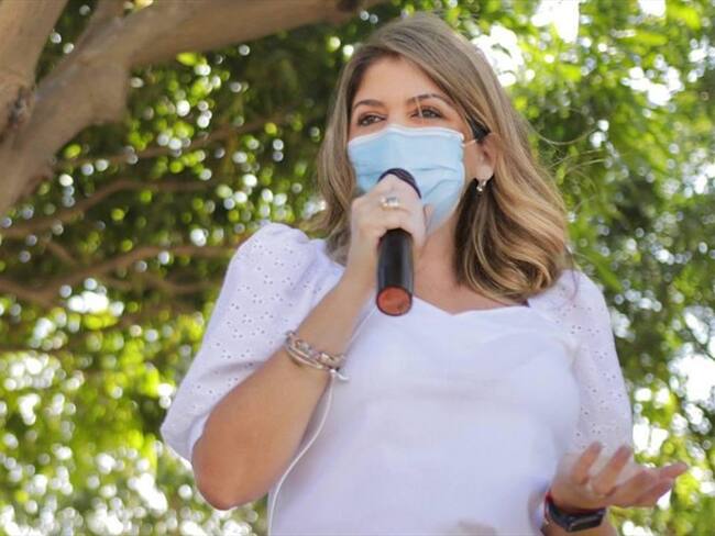 Alcaldesa de Santa Marta informó que dio positivo para COVID-19, pero no tiene síntomas. Foto: Twitter Virna Johnson