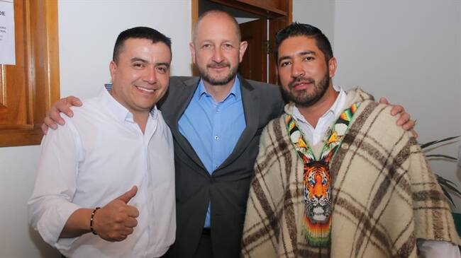 Fue el representante a la Cámara, César Pachón quien anunció la alianza que se venía trabajando desde hace varios meses. Foto: Partido Mais