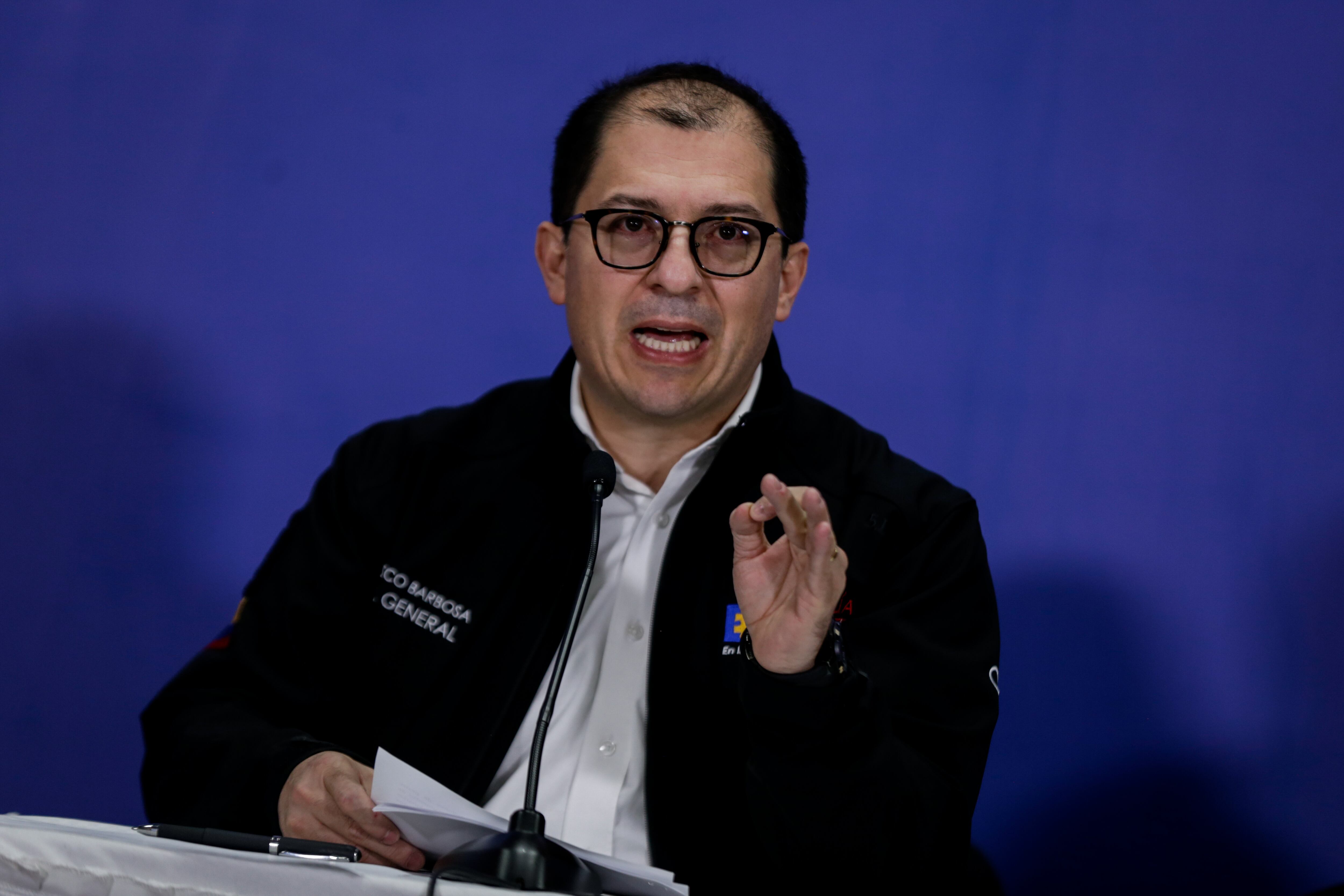 BOGOTÁ. Marzo 13 del 2022. Elecciones legislativas 2022. El fiscal general de la nación Fransisco Barbosa entregó el primer balance de delitos electorales durante la jornada de votación. (Colprensa - Mariano Vimos)