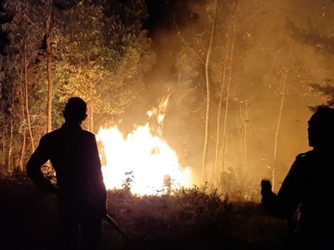 Entre diciembre de 2019 y los primeros 10 días de enero se han controlado 20 incendios. . Foto: Bomberos del departamento de Boyacá