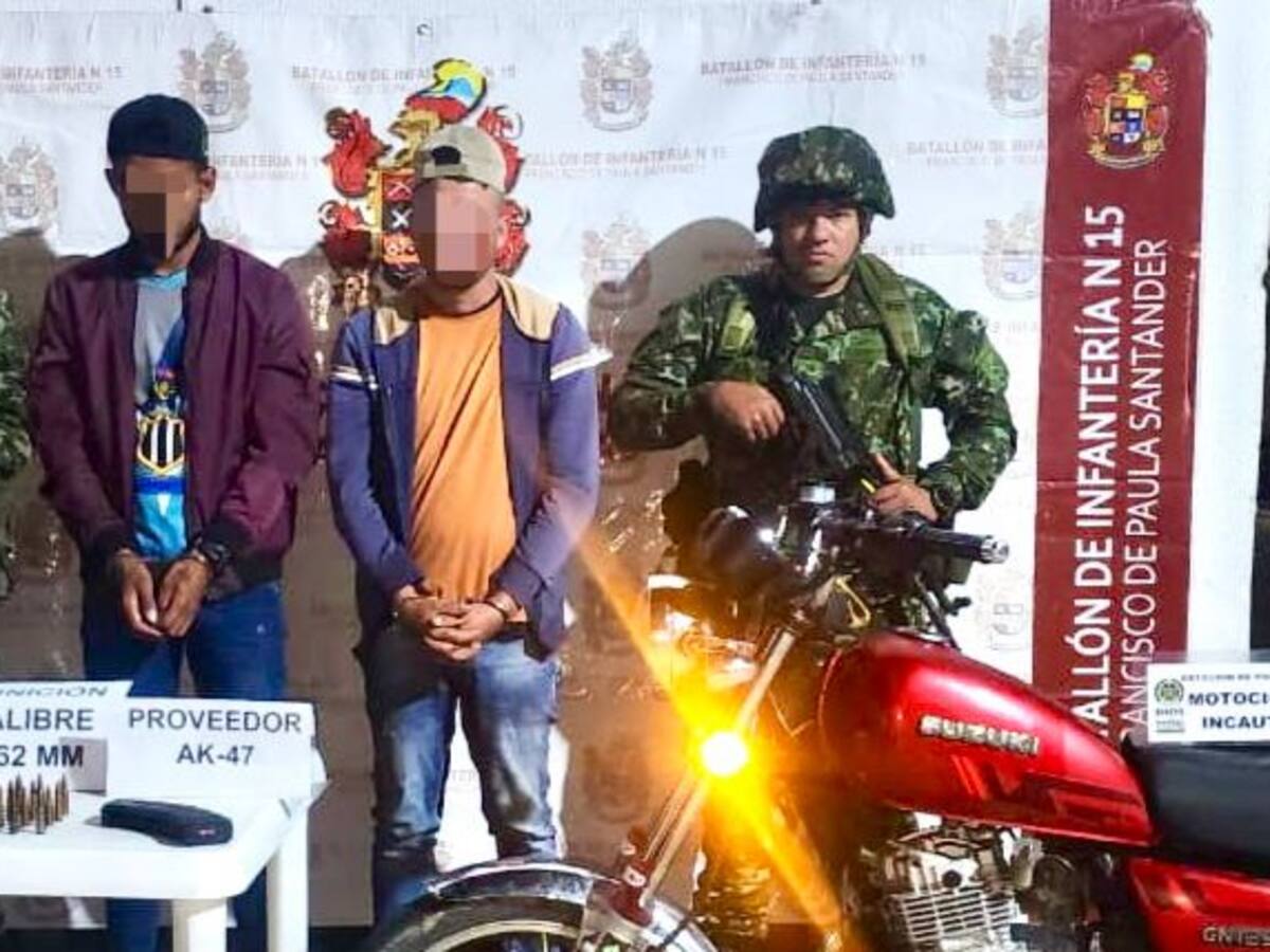 Capturados en el Catatumbo dos presuntos integrantes de las disidencias de las Farc
