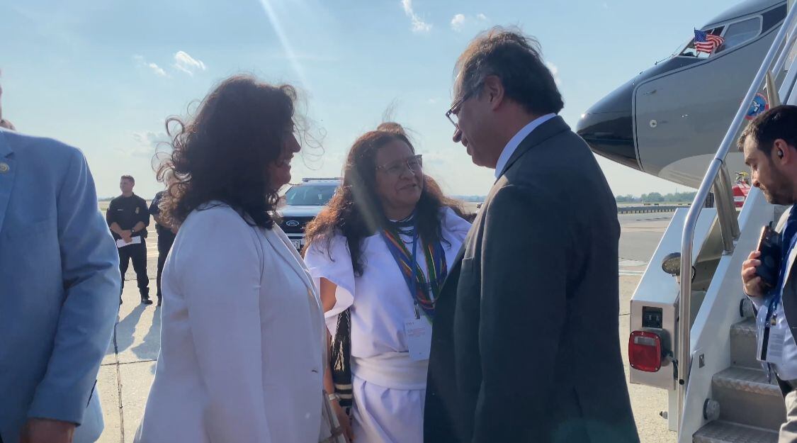 Llegada de Gustavo Petro a Nueva York. Foto: W Radio