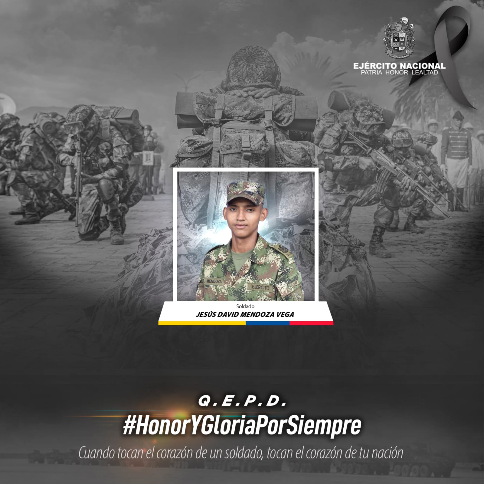 Jesús David Mendoza Vega. Foto: Ejército Nacional