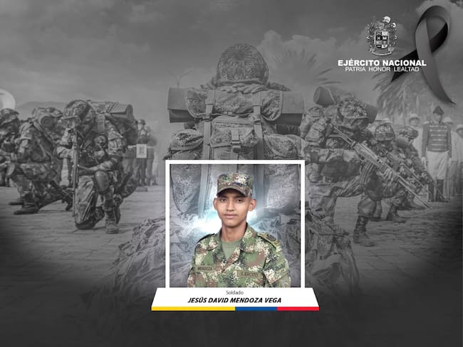 Jesús David Mendoza Vega. Foto: Ejército Nacional