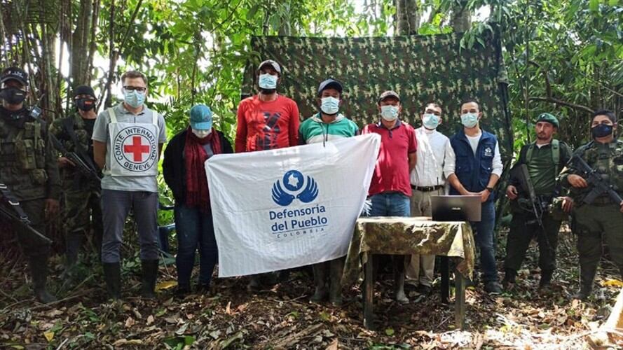 Disidencia de las Farc liberan a cuatro secuestrados en la zona del Catatumbo . Foto: Cortesía