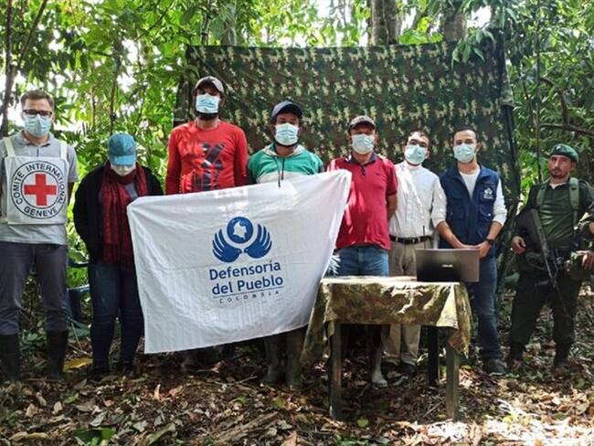 Disidencia de las Farc liberan a cuatro secuestrados en la zona del Catatumbo . Foto: Cortesía