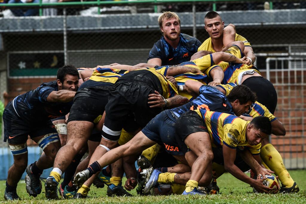 Rugby Colombia (Photo credit should read JOAQUIN SARMIENTO/AFP via Getty Images)