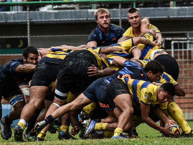 Rugby Colombia (Photo credit should read JOAQUIN SARMIENTO/AFP via Getty Images)