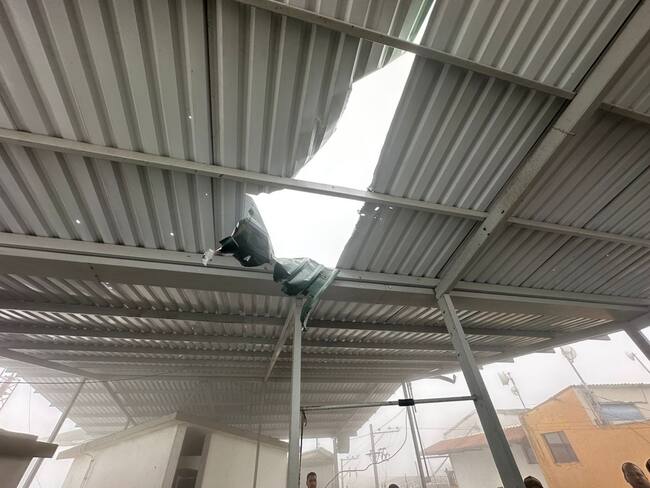 Ataque con drones contra estación de Policía en Anzoátegui, Tolima. Foto: cortesía.