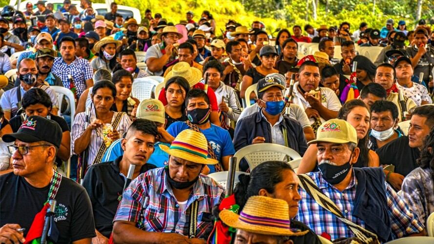 Las comunidades de la Minga rechazaron las afirmaciones y exigieron respeto a sus exigencias . Foto: Cric