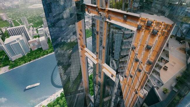 Así funciona el primer ascensor sin cables del mundo. Foto: BBC Mundo