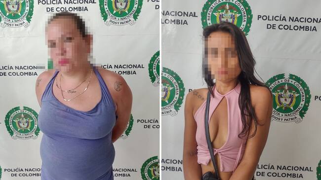Capturadas mujeres que violentaron y hurtaron a otra mujer en Bucaramanga. Fotos: Suministradas