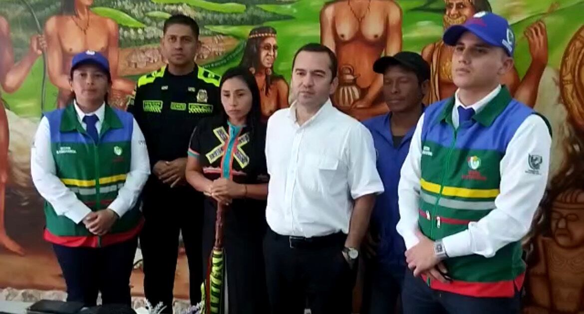 Tras diálogos, indígenas levantan toma de la Alcaldía de Restrepo. Foto: Gobernación del Valle.