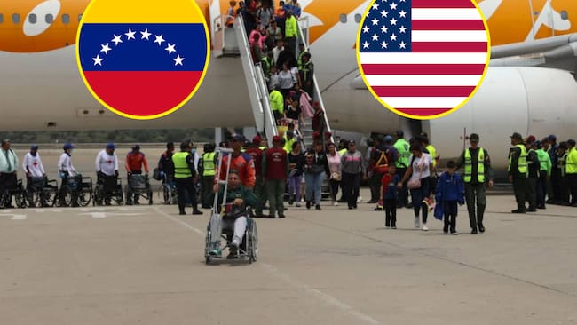 Venezuela recibió a 286 migrantes deportados de Estados Unidos. Foto: EFE.