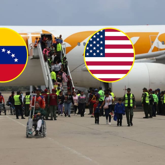 Venezuela recibió a 286 migrantes deportados de Estados Unidos. Foto: EFE.