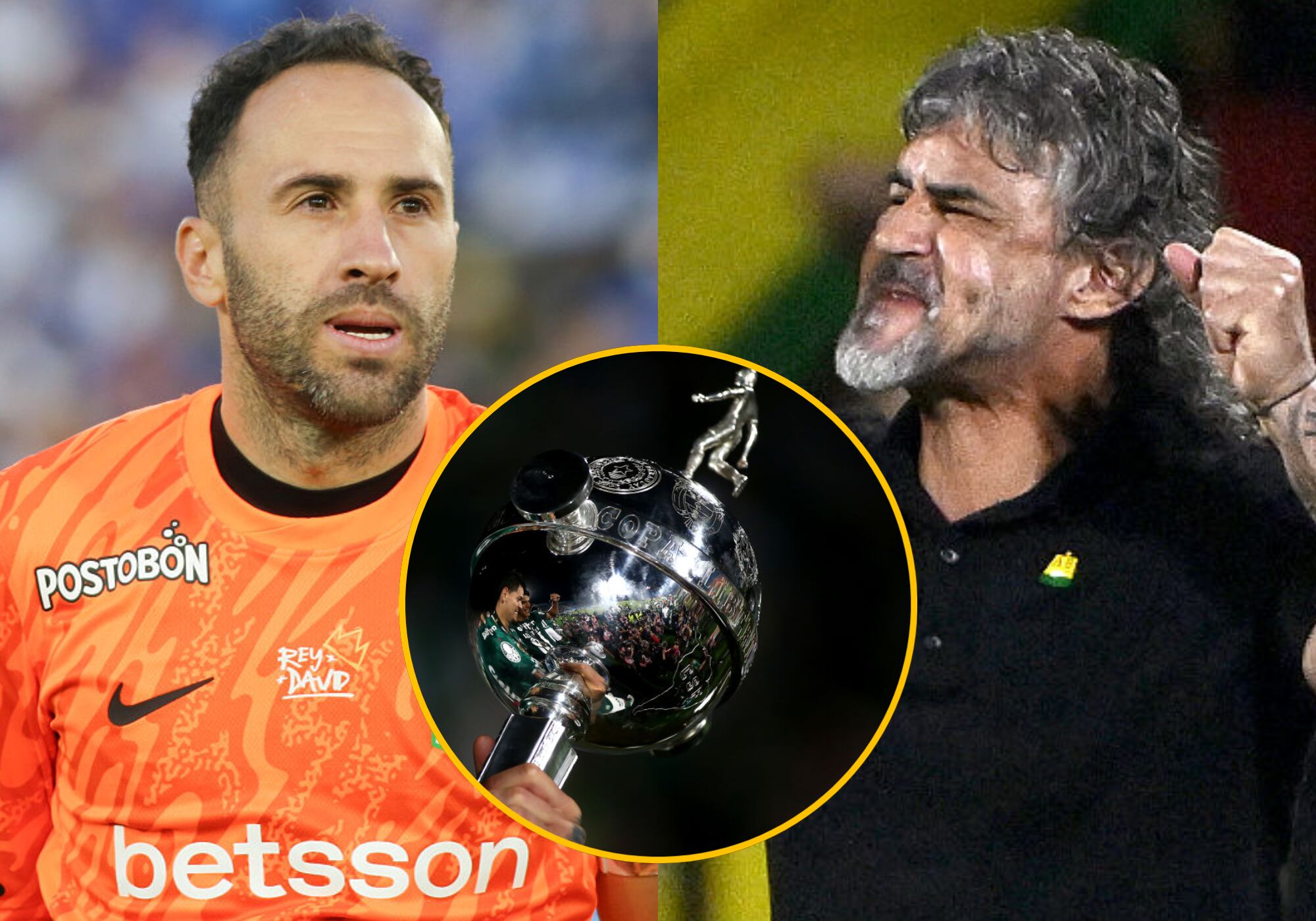 David Ospina, Leonel Álvarez y Copa Libertadores. Fotos: (Photo by Daniel Garzon Herazo/NurPhoto via Getty Images) / (Photo by Luis ACOSTA / AFP) (Photo by LUIS ACOSTA/AFP via Getty Images) / (Photo by Ernesto Ryan/Getty Images)
