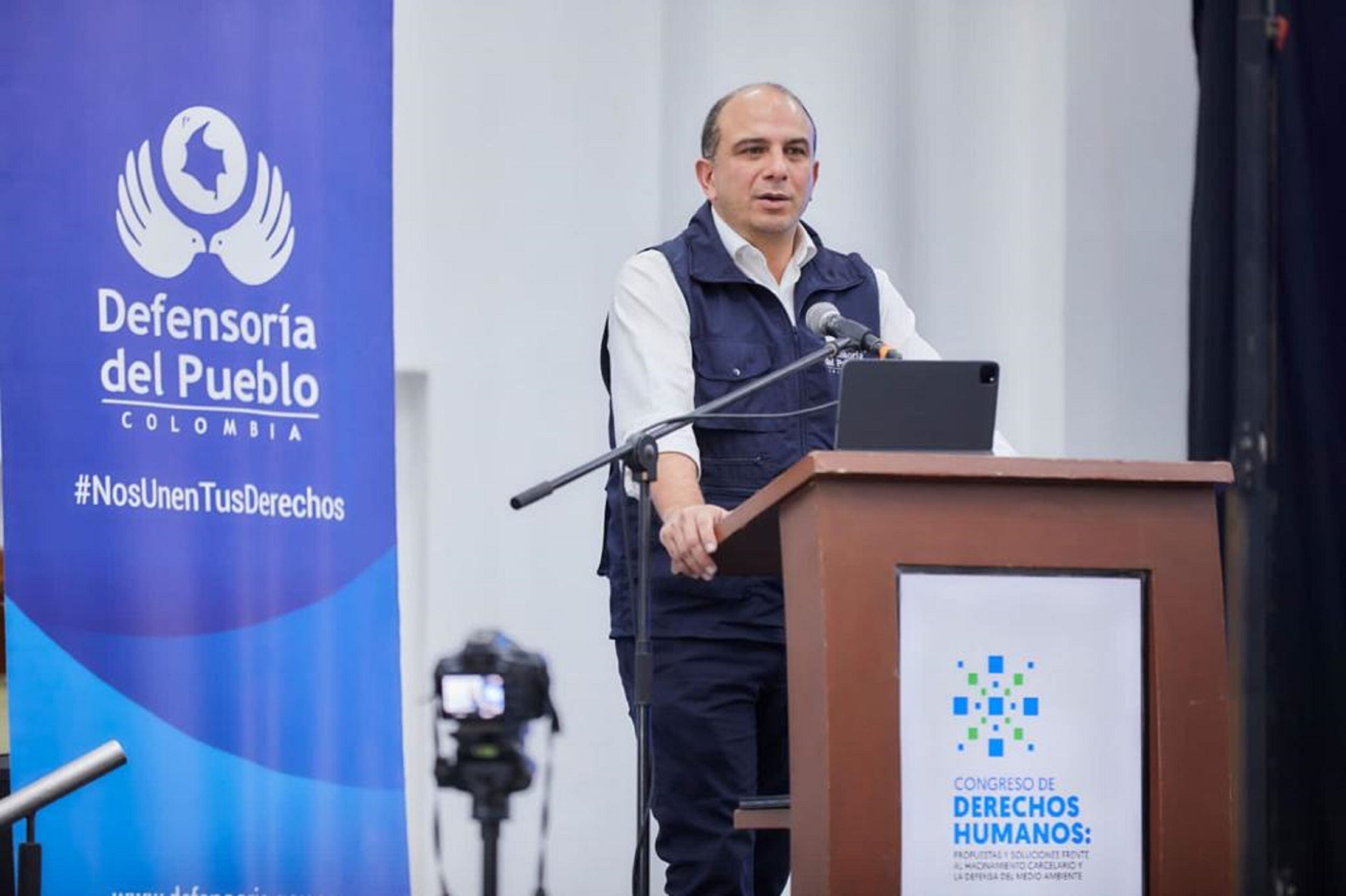 Defensor del Pueblo, Carlos Camargo, en Montería. Foto: Defensoría del Pueblo.