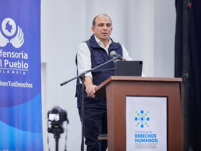 Defensor del Pueblo, Carlos Camargo, en Montería. Foto: Defensoría del Pueblo.
