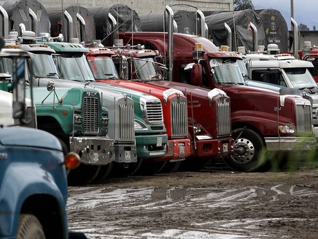Paro camionero. Foto: Colprensa