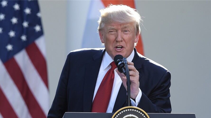 Presidente Donald Trump habla en el rosedal de la Casa Blanca, Washington, 26 de junio de 2017. . Foto: Associated Press - AP