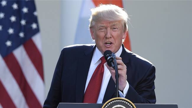 Presidente Donald Trump habla en el rosedal de la Casa Blanca, Washington, 26 de junio de 2017. . Foto: Associated Press - AP