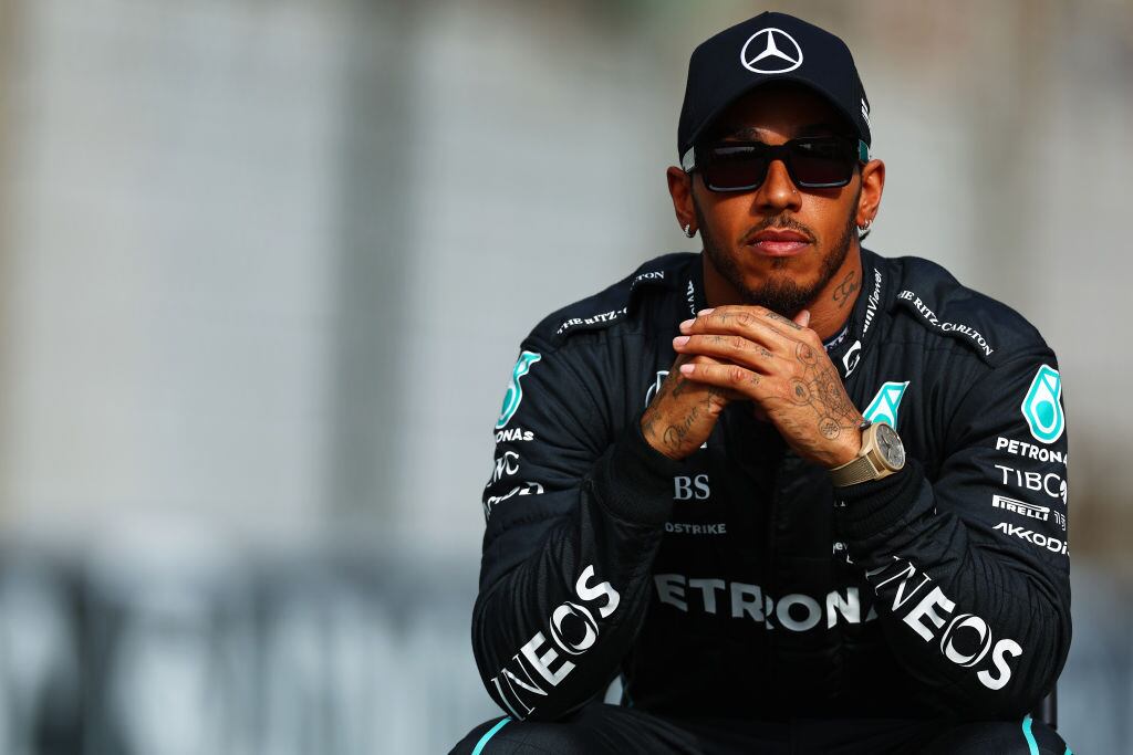 Lewis Hamilton, piloto de Fórmula 1 para la escudería Mercedes AMG. Foto: Mark Thompson/Getty Images.
