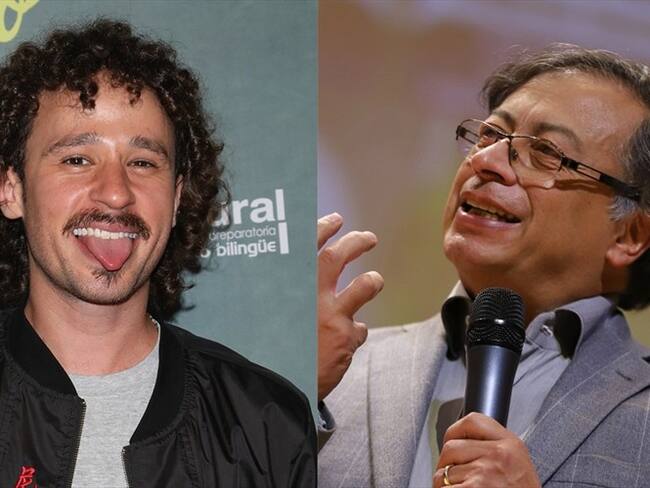 Influenciador mexicano Luisito Comunica y precandidato presidencial colombiano Gustavo Petro. Foto: Victor Chavez/Getty Images - Colprensa - Álvaro Tavera