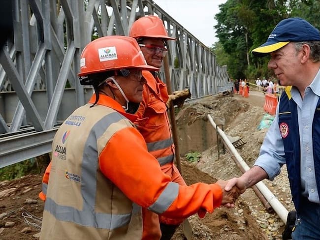 Luego de su visita a Mocoa, el presidente Juan Manuel Santos entregó un nuevo balance sobre cómo van las ayudas para los damnificados. Foto: Colprensa