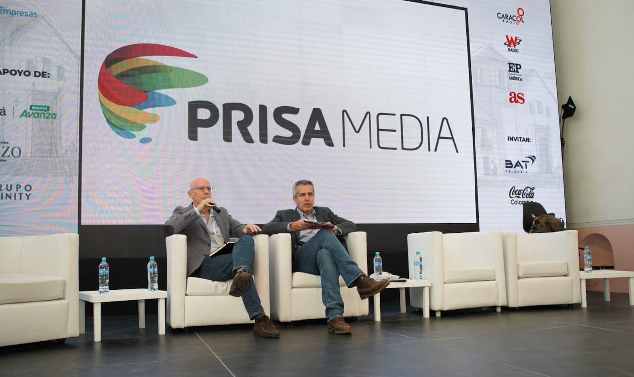 Luis Fernando Velasco y Alejandro Santos en el Festival de las Ideas 2023 en Villa de Leyva.