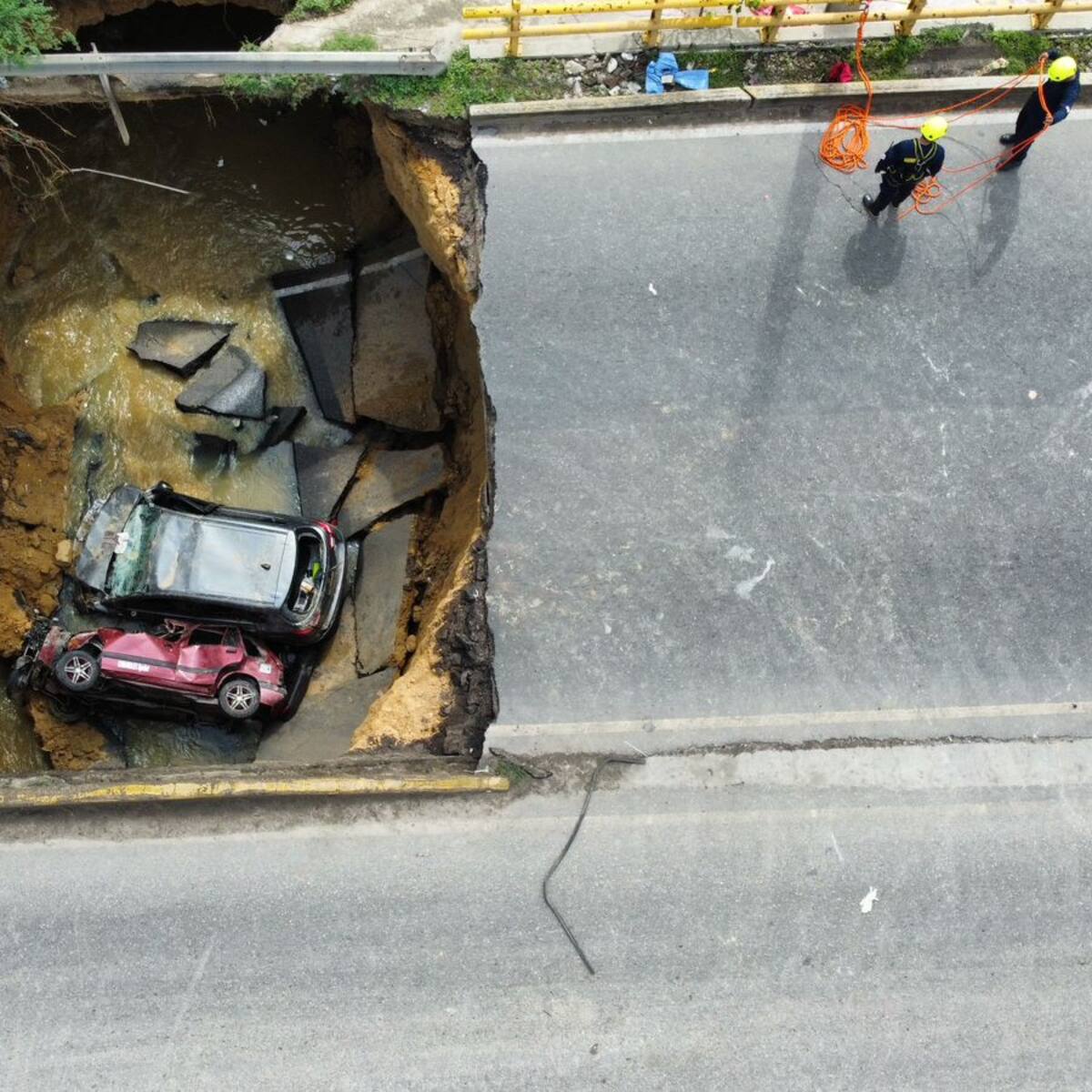 Fotos: así quedó el cráter en el puente colapsado entre Barranquilla y Soledad, Atlántico