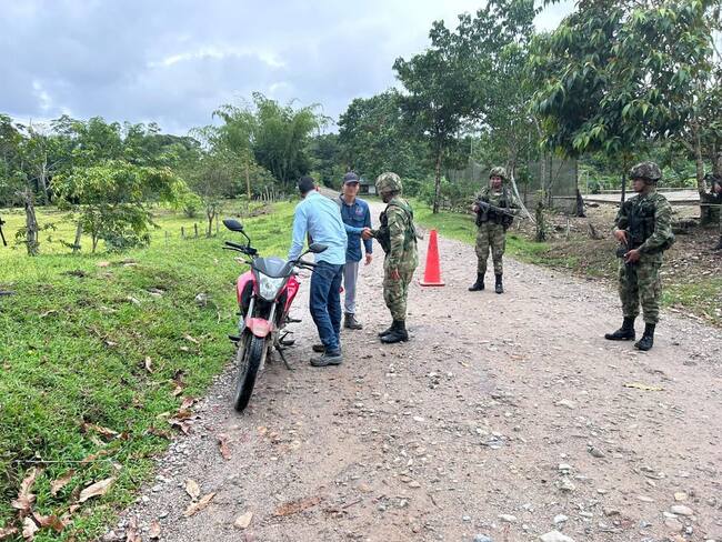Ejército Nacional en Piamonte, Cauca. Crédito: Ejército Nacional.