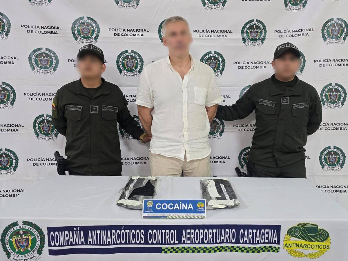 Cayó en el aeropuerto de Cartagena un ciudadano alemán con cocaína