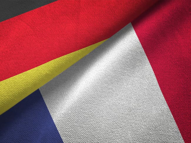 Banderas de Alemania y Francia imagen de referencia. Foto: Getty Images.