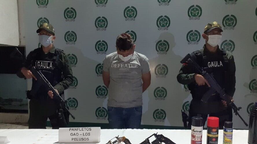 Policía capturó a integrantes del EPL en Ocaña, Norte de Santander. Foto: Cortesía