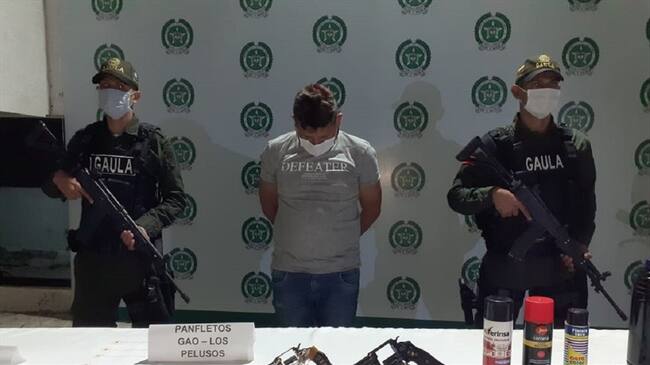 Policía capturó a integrantes del EPL en Ocaña, Norte de Santander. Foto: Cortesía