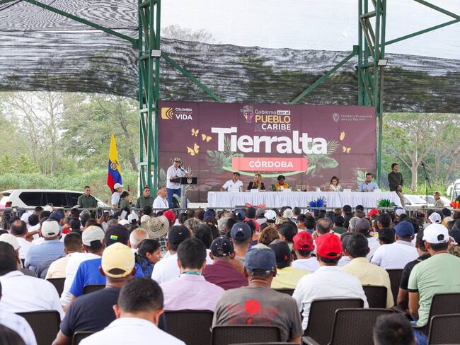 Encuentro presidido por el presidente Gustavo Petro en Tierralta, Córdoba. Foto: Presidencia.