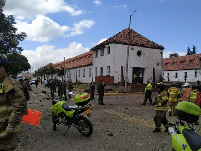 Explosión en la Escuela General Santander de la Policía. Foto: Redacción W Radio