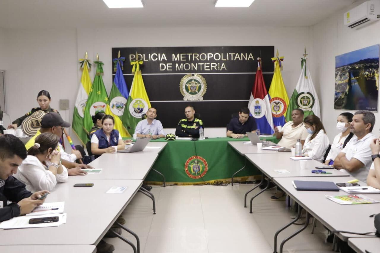 Puesto de Mando Unificado en Montería. Foto: prensa Alcaldía Montería.