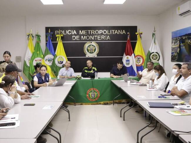 Puesto de Mando Unificado en Montería. Foto: prensa Alcaldía Montería.